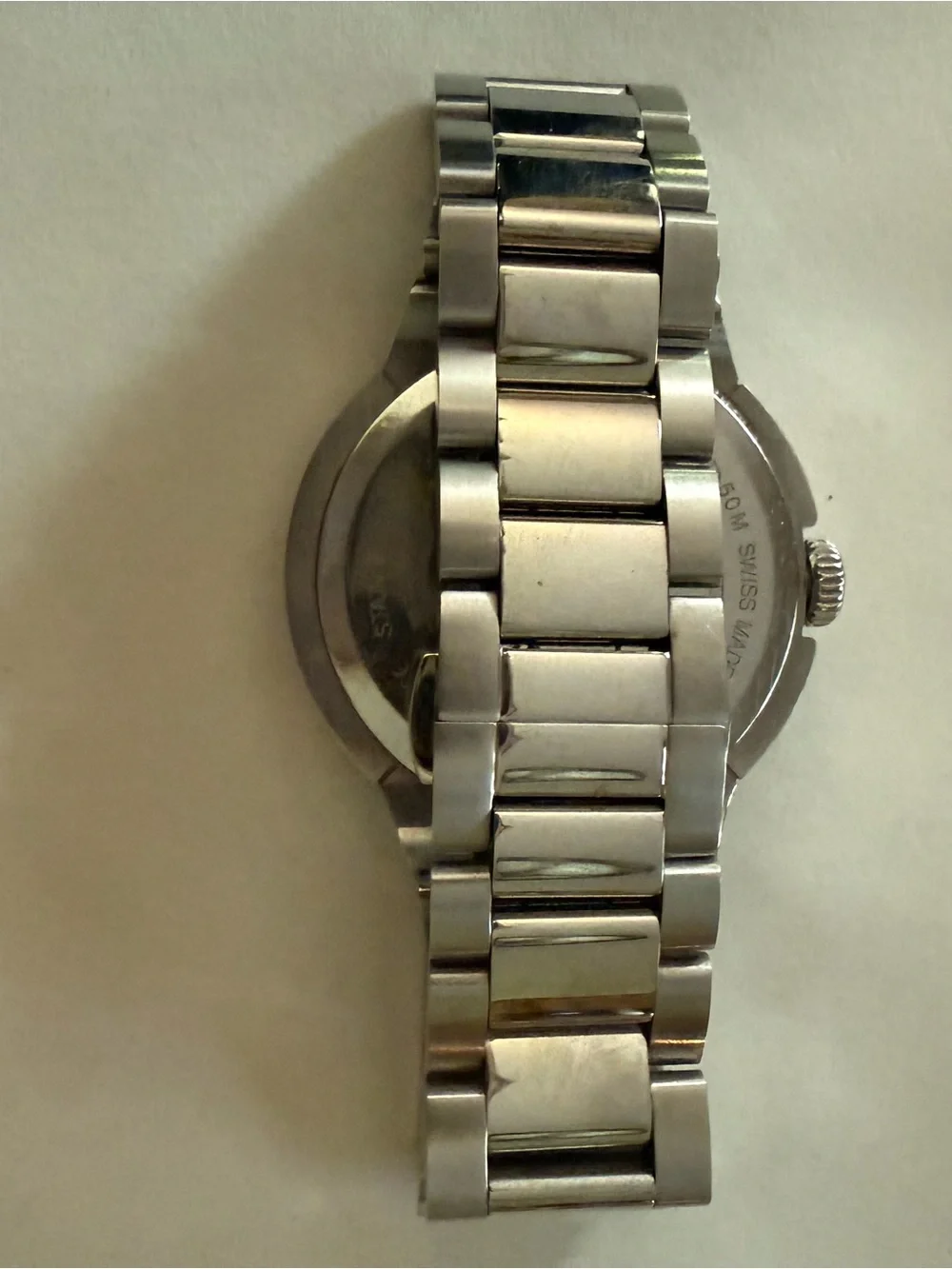 Swarovski Silver Stainless Steel Crystal Marker Wristwatch